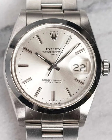 Rolex Oyster Perpetual Date 34MM Silver Dial Oyster Bracelet (1500)