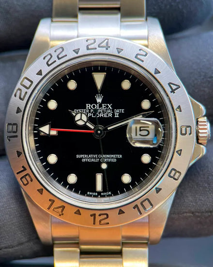 Rolex Explorer II 40MM Black Dial Oyster Bracelet (16570)