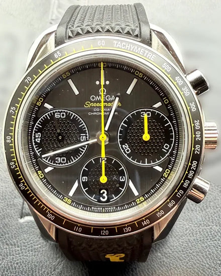 No Reserve - Omega Speedmaster Racing 40MM Grey Dial Rubber Strap (326.32.40.50.06.001)