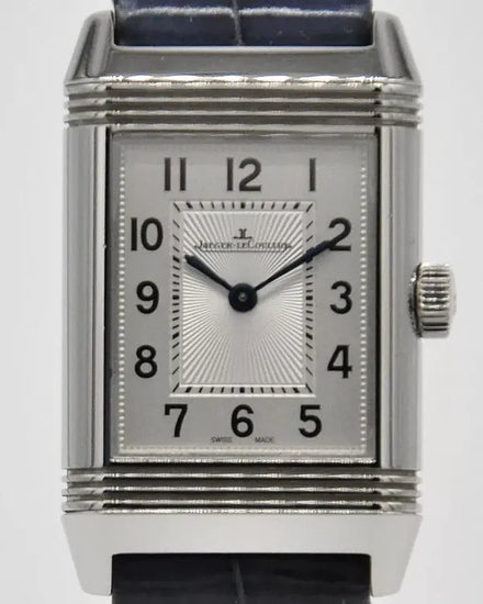 2016 Jaeger-LeCoultre Reverso Duetto "Christian Louboutin" S.E. 34MM Silver/Blue Dial Leather Strap (Q26684AB)