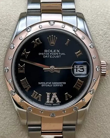 Rolex Datejust 31MM Black Dial Two-Tone Oyster Bracelet (178341)