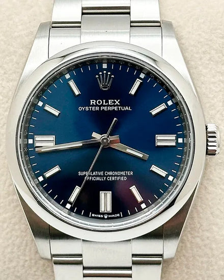 2022 Rolex Oyster Perpetual 36MM Blue Dial Oyster Bracelet (126000)