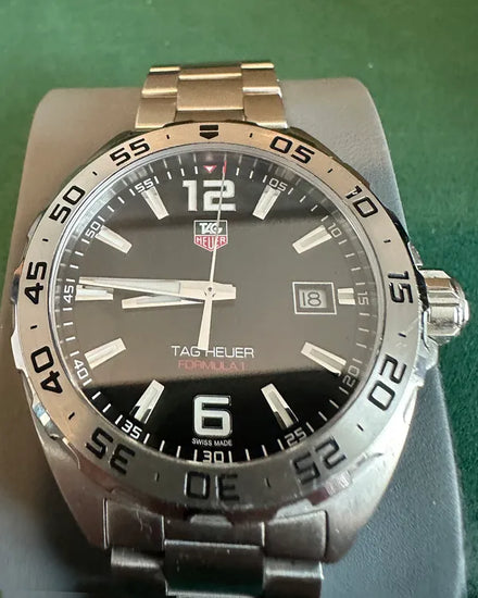 No Reserve - Tag Heuer Formula 1 41MM Quartz Black Dial Steel Bracelet (WAZ1112.BA0875)