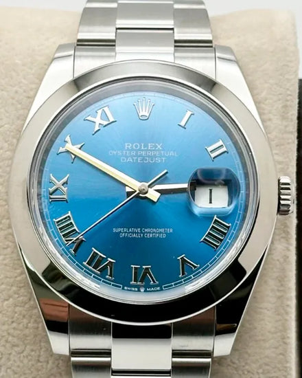 2025 Rolex Datejust 41MM Blue Dial Oyster Bracelet (126300)