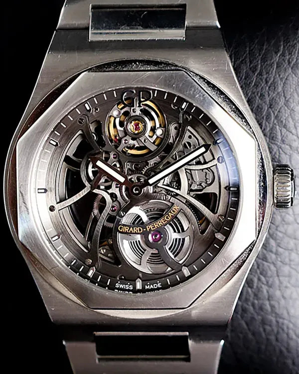 Girard Perregaux Laureato 42MM Skeleton Dial Steel Bracelet (81015-11-001-11A)
