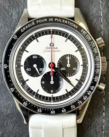 Omega Speedmaster Anniversary Series L.E. 39.7MM Silver Dial Aftermarket Rubber Strap (311.32.40.30.02.001)