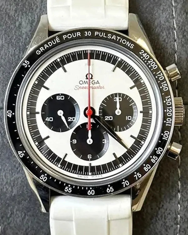 Omega Speedmaster Anniversary Series L.E. 39.7MM Silver Dial Aftermarket Rubber Strap (311.32.40.30.02.001)