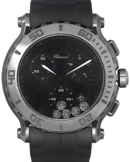 Chopard Happy Sport L.E. 42MM Quartz Black Dial Rubber Strap (288499-3007)