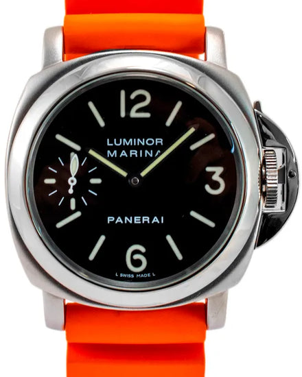 Panerai Luminor Marina 44MM Black Dial Rubber Strap (PAM00001)