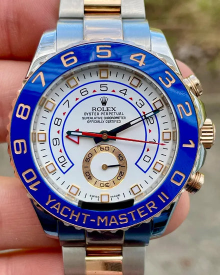 Rolex Yacht-Master II 44MM White Dial Two-Tone Oyster Bracelet (116681)