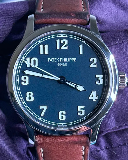 2017 Patek Philippe Calatrava Pilot "New York Edition" L.E. 42MM Blue Dial Leather Strap (5522A-001)