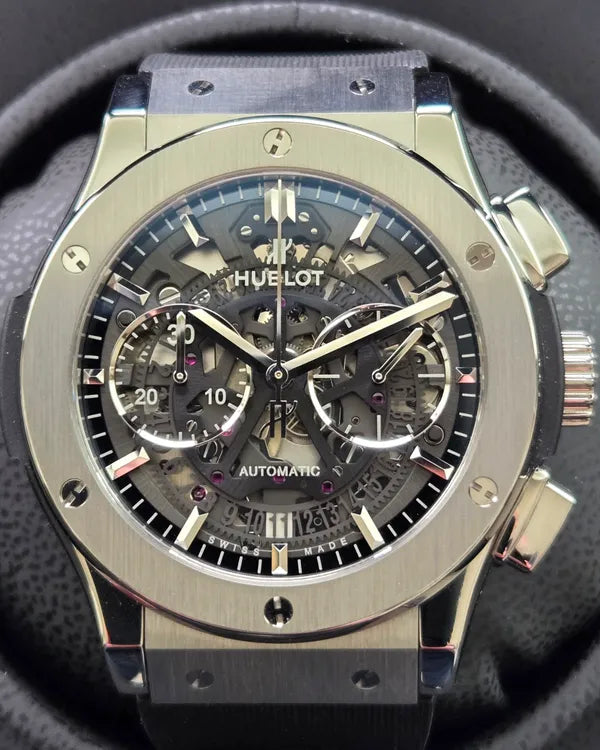 2023 Hublot Classic Fusion Aerofusion 45MM Skeleton Dial Rubber Strap (525.NX.0170.RX)