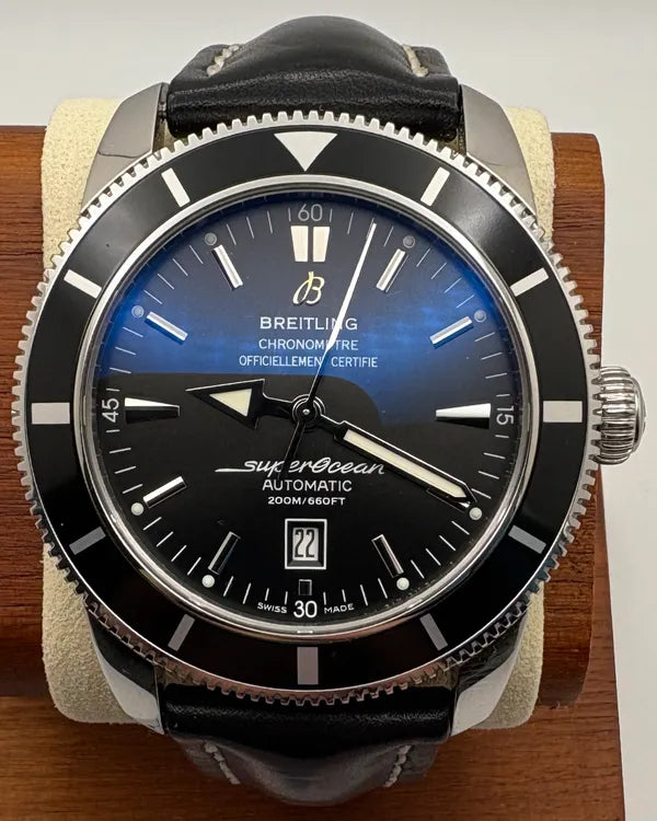 Breitling Superocean Heritage 46MM Black Dial Leather Strap (A17320)