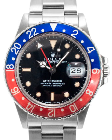 1988 (R Serial) Rolex GMT-Master "Pepsi" 40MM Black Dial Oyster Bracelet (16750)