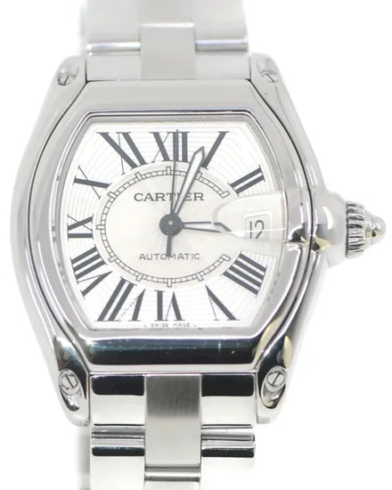 Cartier Roadster De Cartier 38MM Silver Dial Steel Bracelet (W62025V3)