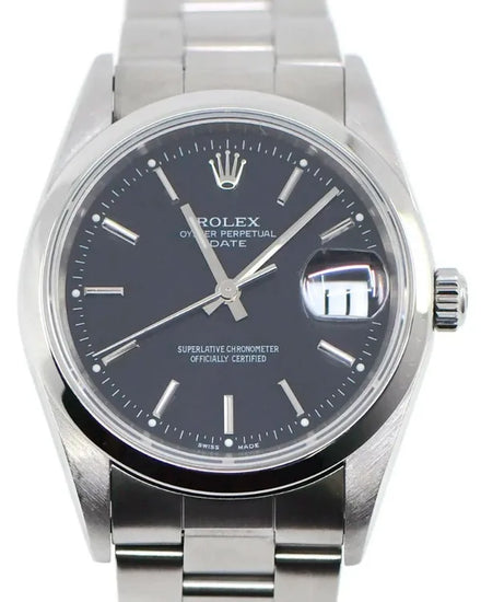 2004 Rolex Oyster Perpetual 34MM Black Dial Oyster Bracelet (15200)