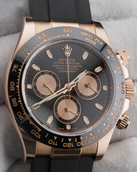 2017 Rolex Cosmograph Daytona 40MM Black Dial Oysterflex Strap (116515LN)
