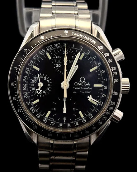 Omega Speedmaster Day Date 39MM Black Dial Steel Bracelet (3520.50.00)