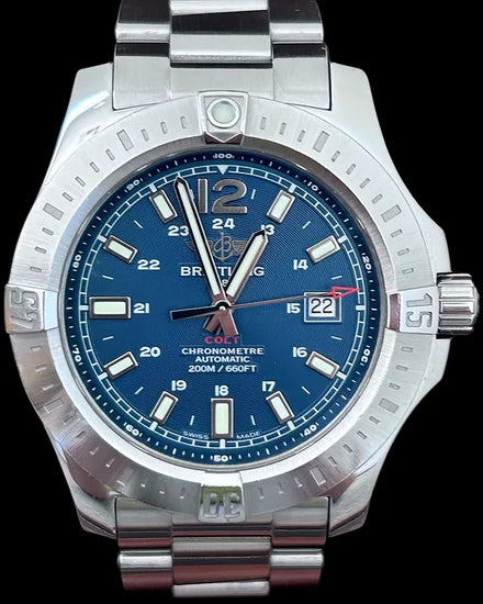 No Reserve - 2016 Breitling Colt 44MM Blue Dial Steel Bracelet (A1738811/C906)