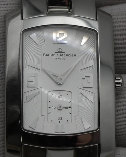 Baume & Mercier Hampton Milleis 26MM Quartz Silver Dial Steel Bracelet (M0A08014)