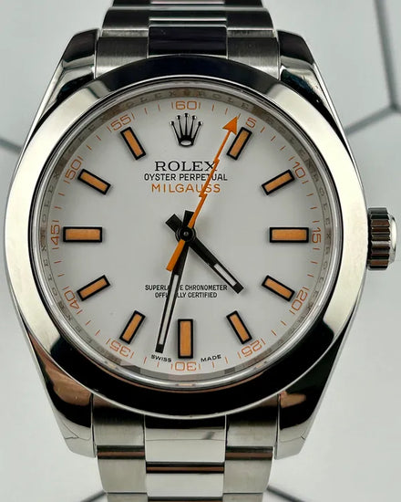 2017 Rolex Milgauss 40MM White Dial Oyster Bracelet (116400)