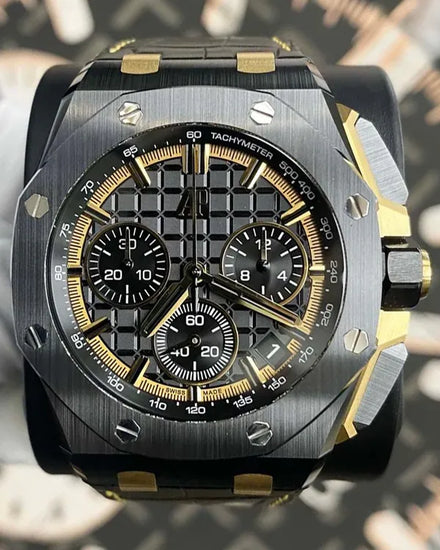 2024 Audemars Piguet Royal Oak Offshore 43MM Black Dial Leather Strap (26420CE)