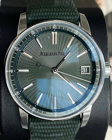 2024 Audemars Piguet Code 11.59 41MM Green Dial Textile Strap (15210ST.OO.A056KB.01)