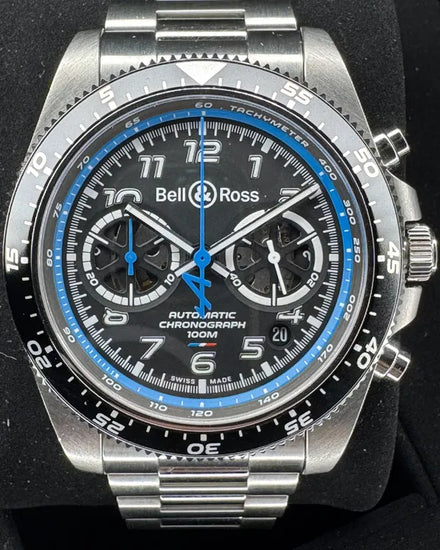 Bell & Ross BR V3 "Alpine F1 Team" L.E. 43MM Black Dial Steel Bracelet (BRV394-A521/SST)