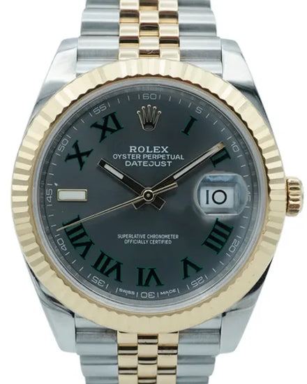 2018 Rolex Datejust "Wimbledon" 41MM Slate Dial Two-Tone Jubilee Bracelet (126333)