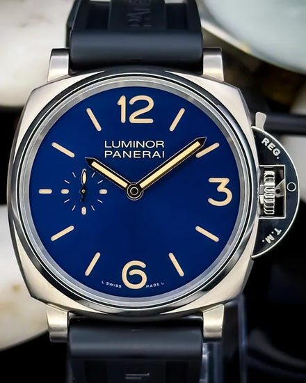2018 Panerai Luminor Due 42MM Blue Dial Rubber Strap (PAM00728)