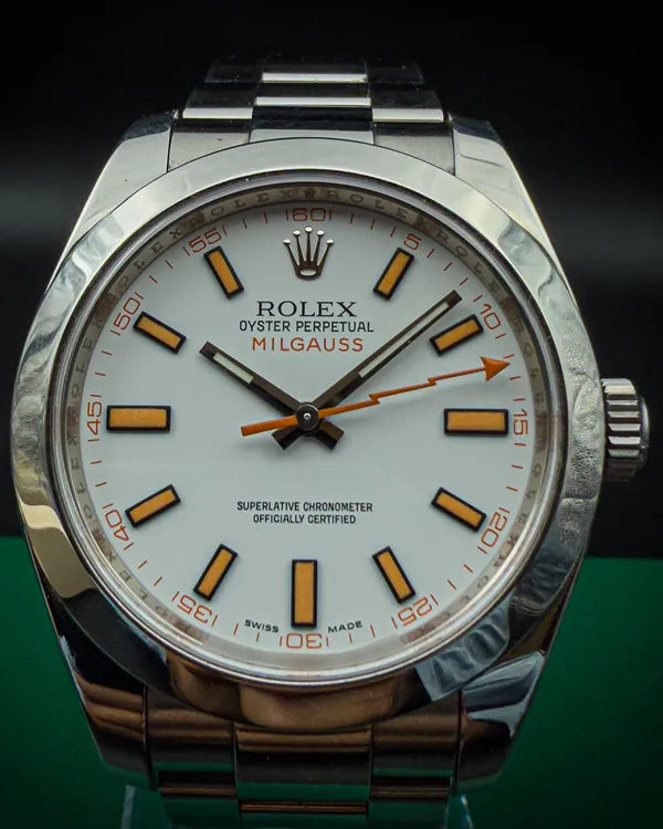 Rolex Milgauss 40MM White Dial Oyster Bracelet (116400GV)