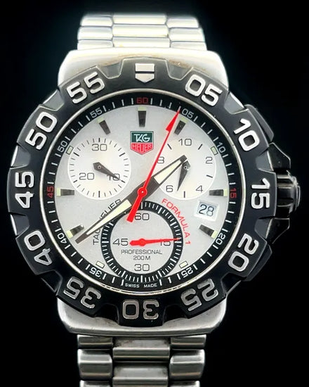 Tag Heuer Formula 1 41MM Quartz White Dial Steel Bracelet (CAH1111.BA0850)