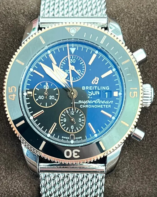 2018 Breitling Superocean Heritage 44MM Black Dial Steel Bracelet (U13313121B1A1)
