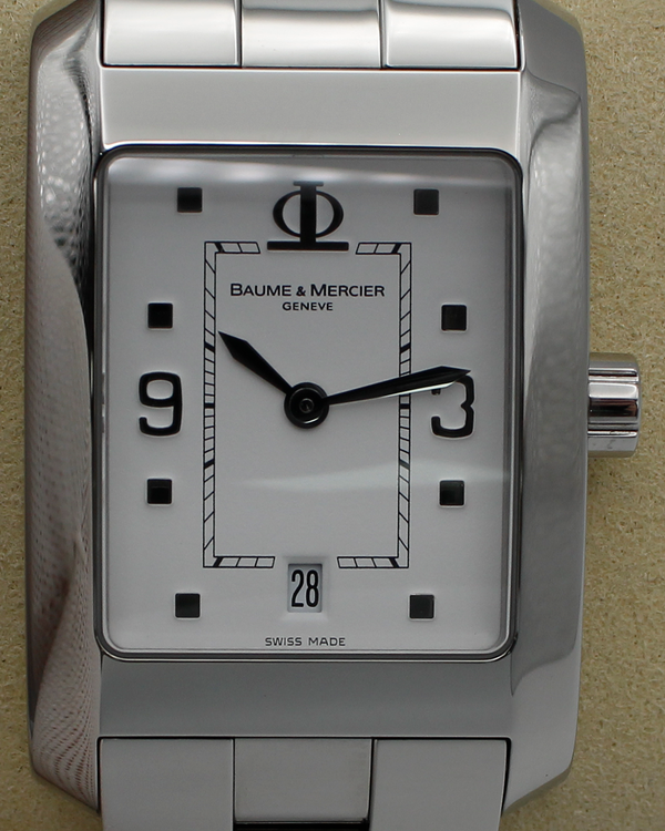 Baume & Mercier Hampton 43.5MM Quartz White Dial Steel Bracelet (MOA08604)
