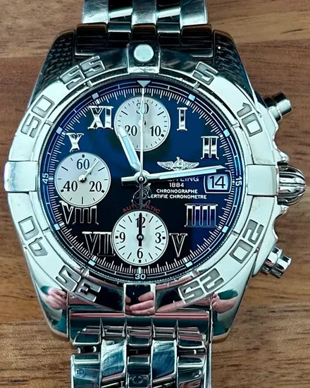 Breitling Cockpit 39MM Black Dial Steel Bracelet (A13358)