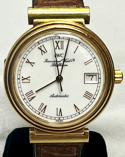 IWC Schaffhausen Da Vinci 35MM White Dial Leather Strap (IW185001)