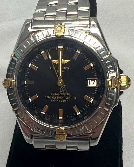 Breitling Windrider 38MM Black Dial Steel Bracelet (B10350)