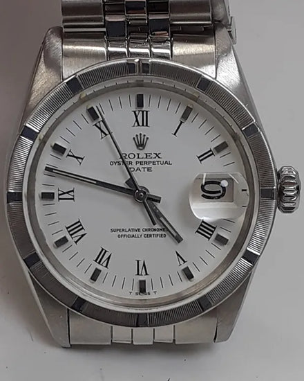 Rolex Oyster Perpetual Date 34MM White Dial Jubilee Bracelet (1501)