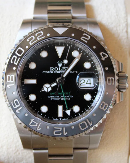 2025 Rolex GMT-Master II "Bruce Wayne" 40MM Black Dial Oyster Bracelet (126710GRNR)