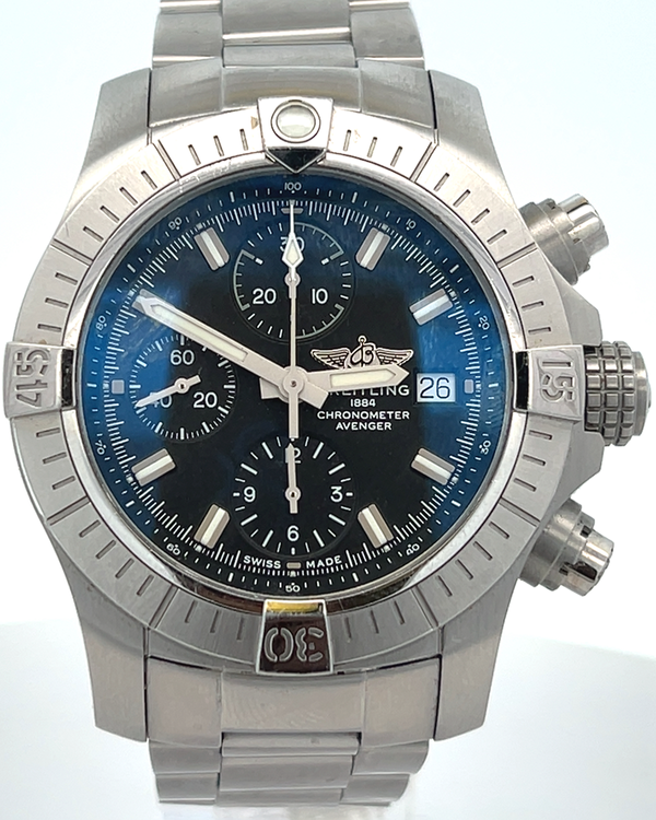 2023 Breitling Avenger 43MM Black Dial Steel Bracelet (A13385)