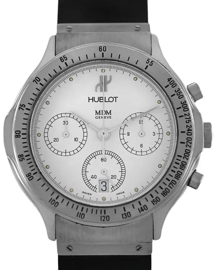 Hublot Classic MDM 37MM Quartz Silver Dial Rubber Strap (1621.1)