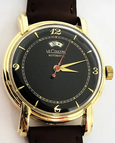 Jaeger-LeCoultre Vintage 33MM Black Dial Aftermarket Leather Strap (Cal. 481)