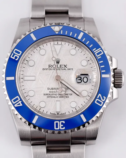 2014 Rolex Submariner Date 40MM Aftermarket Meteorite Dial Oyster Bracelet (116610LN)