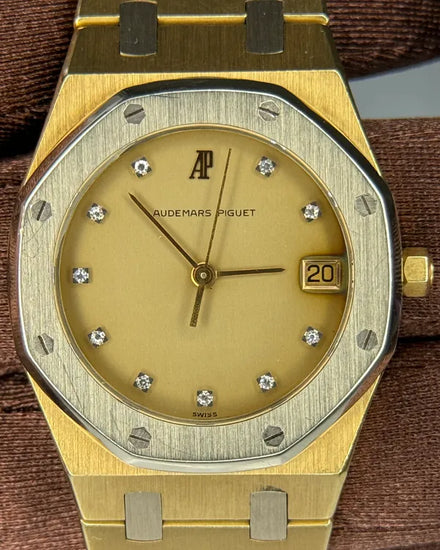 Audemars Piguet Royal Oak 36MM Quartz Champagne Dial Yellow Gold Bracelet (6023AC)