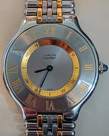 Cartier Must de Cartier 31MM Quartz Silver Dial Two-Tone Steel Bracelet (1330)