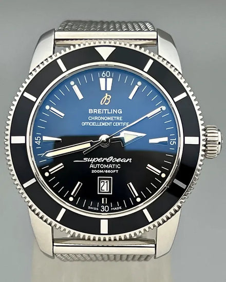 No Reserve - Breitling Superocean Heritage S.E. 46MM Black Dial Steel Bracelet (A17320)