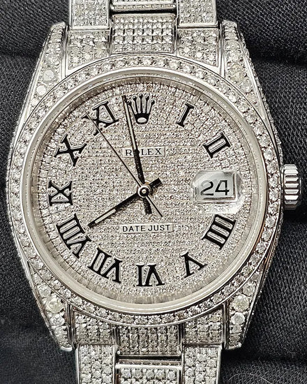 Rolex Datejust 36MM Aftermarket Diamond Dial Aftermarket Diamonds Oyster Bracelet (116200)
