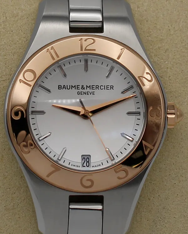 Baume & Mercier Linea 27MM Quartz Silver Dial Steel Bracelet (MOA10079)