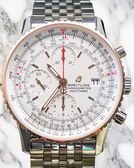 Breitling Navitimer Chronograph 41MM Silver Dial Steel Bracelet (U13324211G1A1)