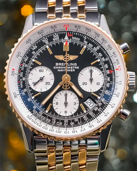 Breitling Navitimer 42MM Black Dial Two-Tone Bracelet (D23322)